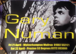 Gary Numan 2006 Jagged Tour Venue Poster Wolverhampton